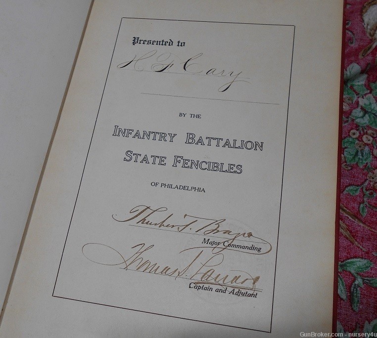 Book: Infantry Battalion State Fencibles by Lanard 1911, Signed & Embossed-img-2