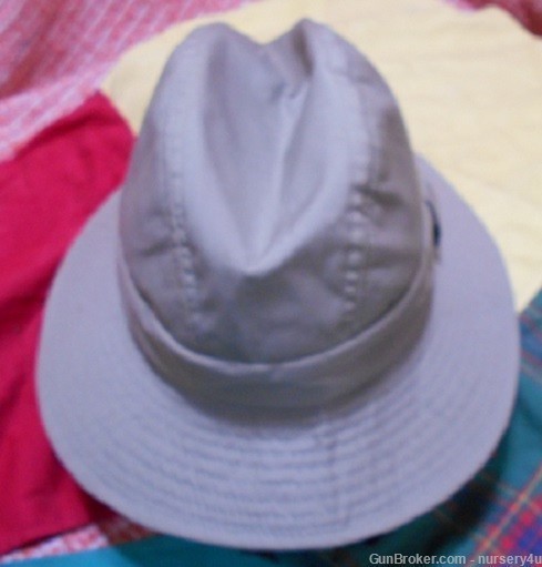 Nice Un-Named Canvas Fedora Brim Safari Bucket Hat, Outdoor Hunting Fishing-img-4