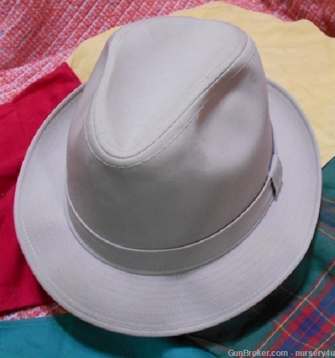 London Fog Canvas Fedora Brim Hat, Size 7 1/2, Outdoor Hunting Gear -See Ad-img-3