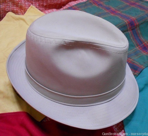 London Fog Canvas Fedora Brim Hat, Size 7 1/2, Outdoor Hunting Gear -See Ad-img-4