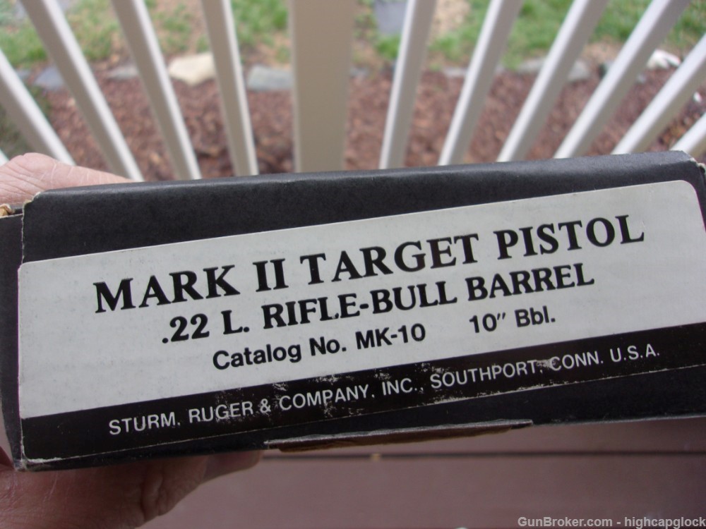 Ruger Mark II .22lr Semi Auto 10" Long Barrel TARGET Pistol 1989 $1START-img-23