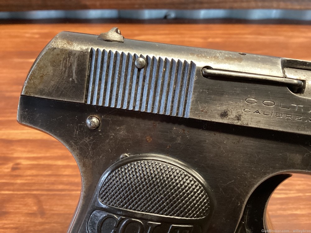 1930 Colt 1908 Pocket Hammerless .380 ACP 3.5” One Mag Worn Finish C&R-img-1