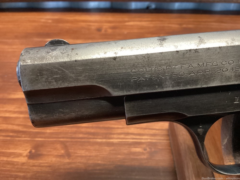 1930 Colt 1908 Pocket Hammerless .380 ACP 3.5” One Mag Worn Finish C&R-img-8