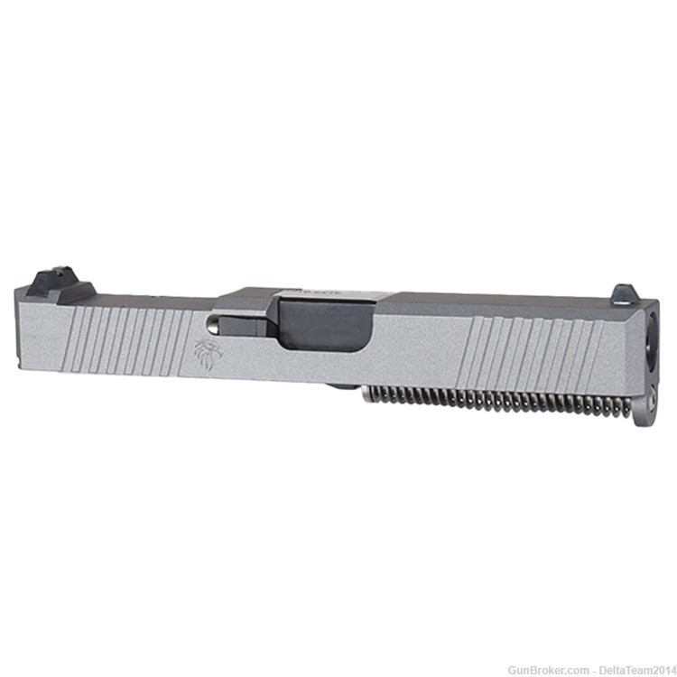 Complete RMR Slide for Glock 19 - Tungsten Cerakote Slide - Assembled-img-0