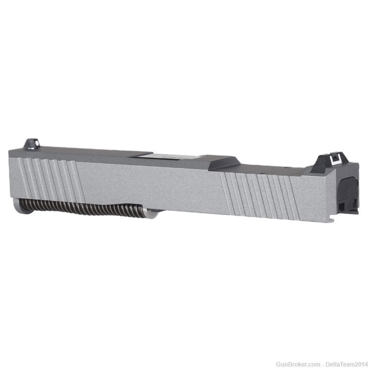Complete RMR Slide for Glock 19 - Tungsten Cerakote Slide - Assembled-img-3