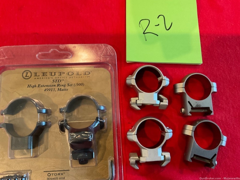 3 sets of 1 inch scope rings-img-1