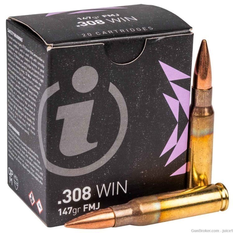1000 Rounds of Igman .308 Win 147gr FMJ Ammunition -img-0