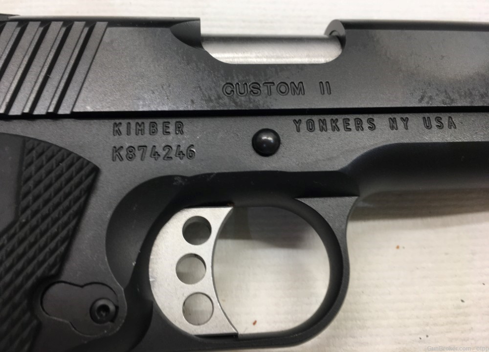 Kimber Custom II .45 ACP Semi Auto Pistol, Case, 10 RD Magazine-img-7