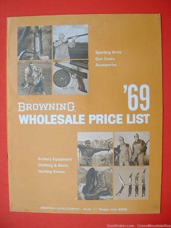 1969 OEM BROWNING Retail/Dealer Price List - Scarce!-img-0