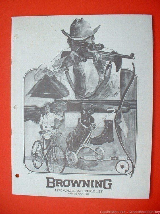 1975 OEM BROWNING Retail/Dealer Price List - Scarce!-img-0