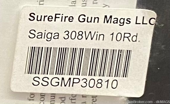 2 Surefire Saiga .308 Magazines 5 & 10 Round-img-3