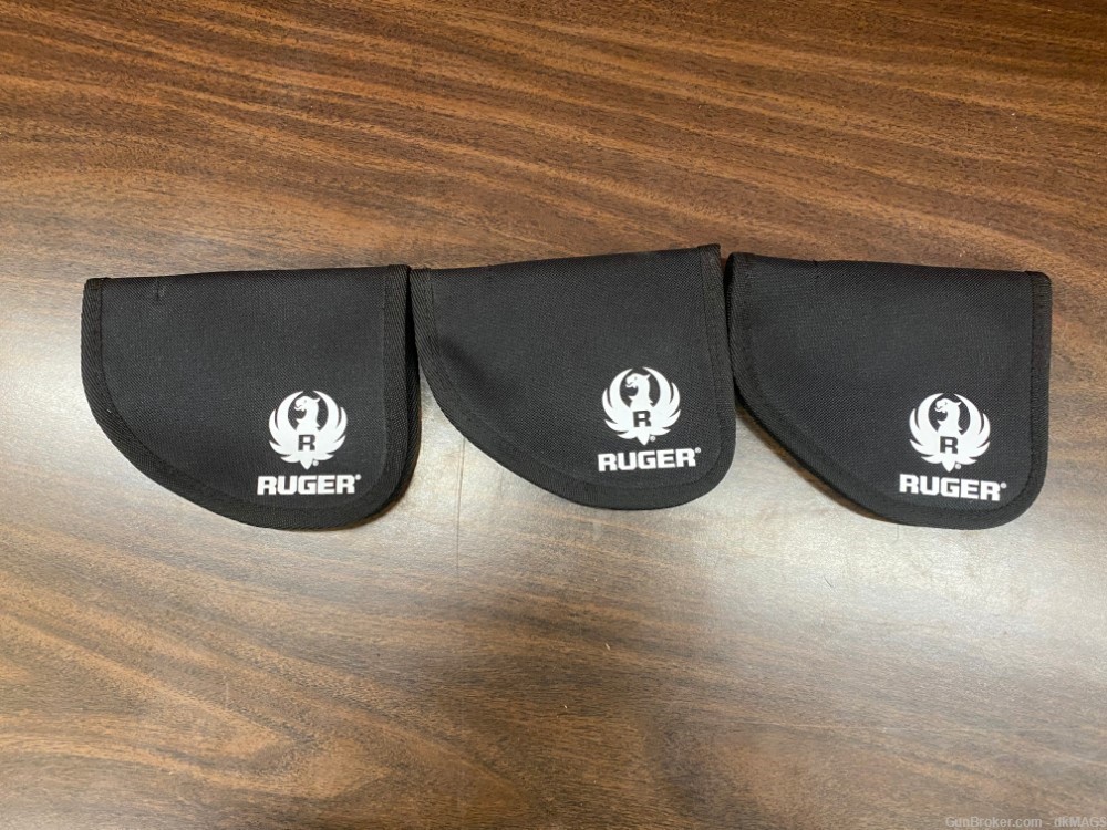 3 Black Ruger LCP Soft Cases-img-0