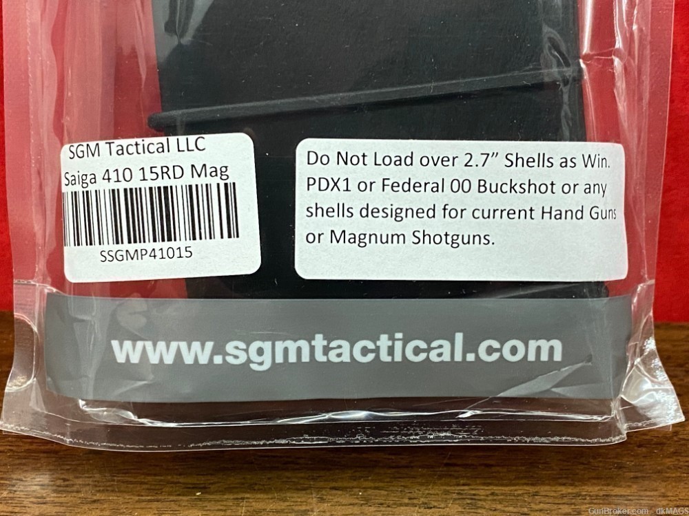 SGM Tactical Saiga 410 Gauge 15-Round Polymer Black Magazine-img-2