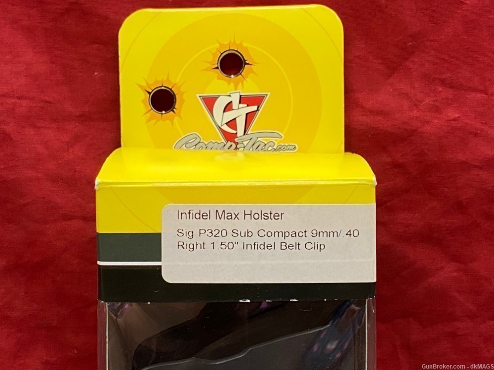 Comp-Tac Infidel Max Holster Sig P320 Sub Compact 9mm/.40 RH 1.5" belt-img-1