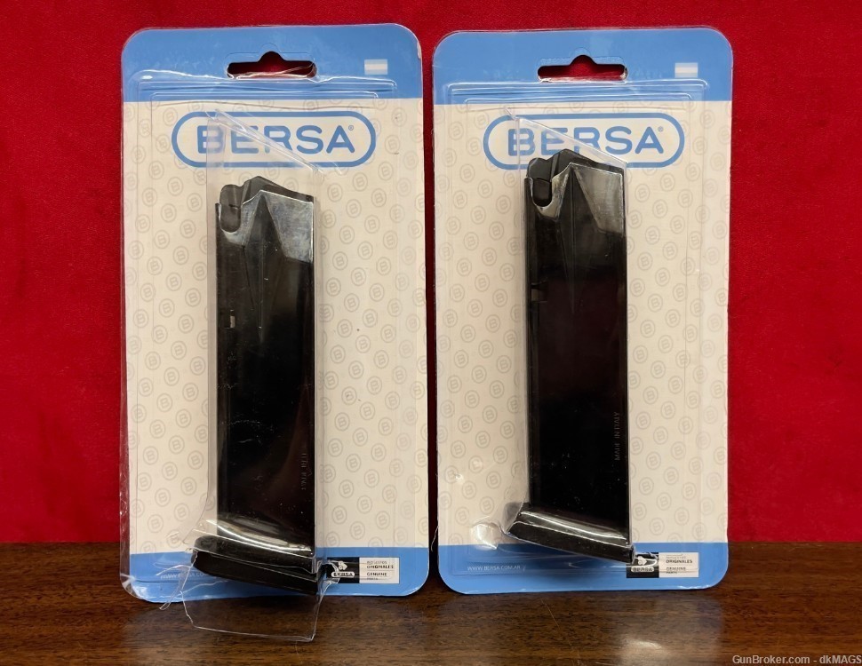 2 Bersa Thunder 9 9mm Luger 9x19 17 Round Steel Pistol Magazines Mags Clips-img-0