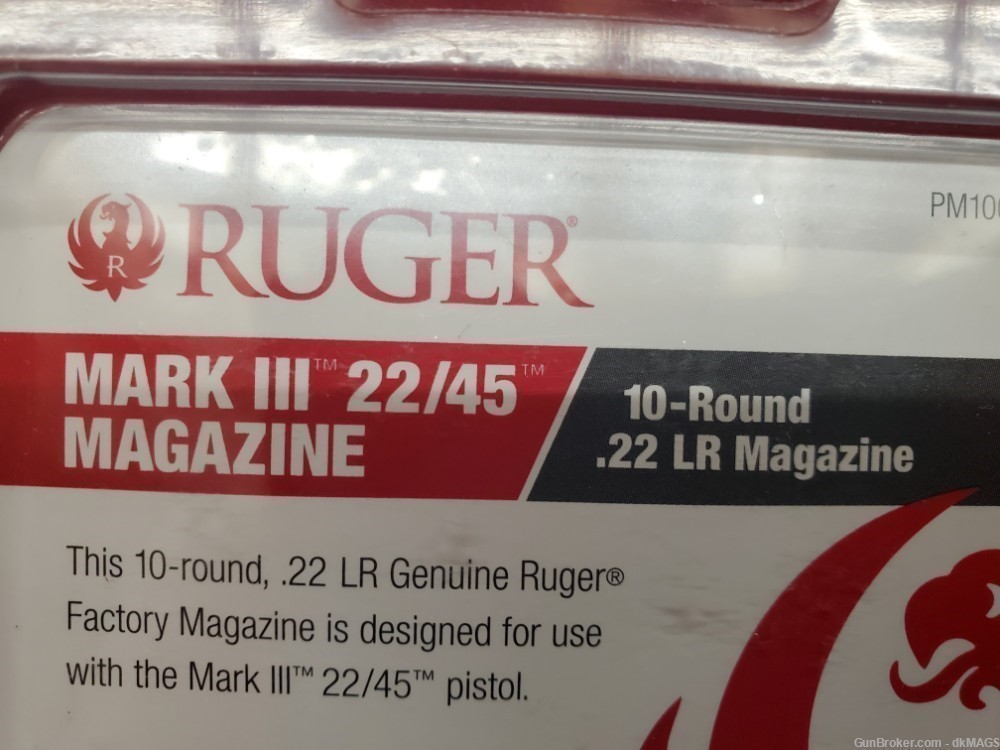 2 Ruger .22LR Long Rifle Mark III Mk 3 22/45 10rd Magazines-img-3
