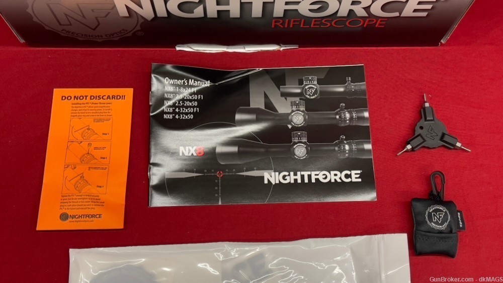 NightForce C600 NX8 1-8x24 F1 FC-MOA .5 MOA Illuminated Rifle Optic Scope-img-18