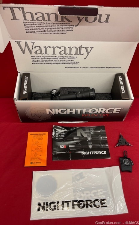 NightForce C600 NX8 1-8x24 F1 FC-MOA .5 MOA Illuminated Rifle Optic Scope-img-16