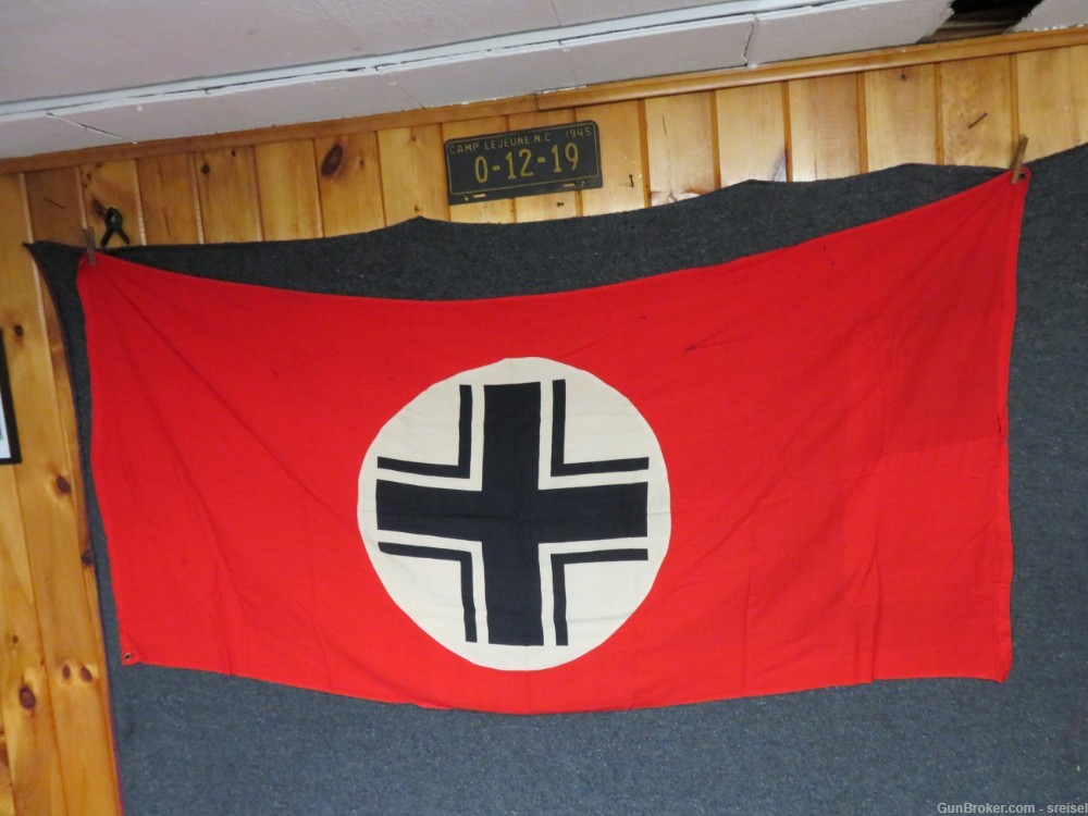 WWII GERMAN PANZER “BALKAN CROSS” VEHICLE ID FLAG-ORIGINAL-NICE-SCARCE-img-0