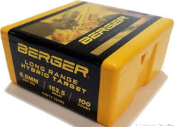Berger Hybrid Target Long Range 6.5 MM 153.5 gr 26486 100 .264 Berger 6.5 -img-0