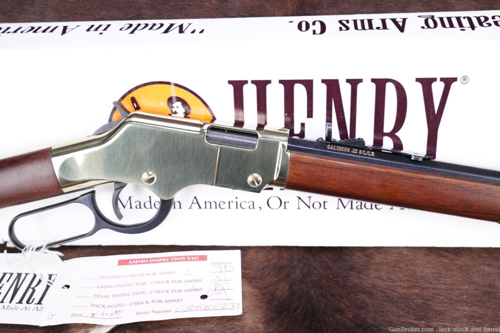 Henry Model Golden Boy H004 .22 S/L/LR 20" Blue & Brass Lever Action Rifle-img-4