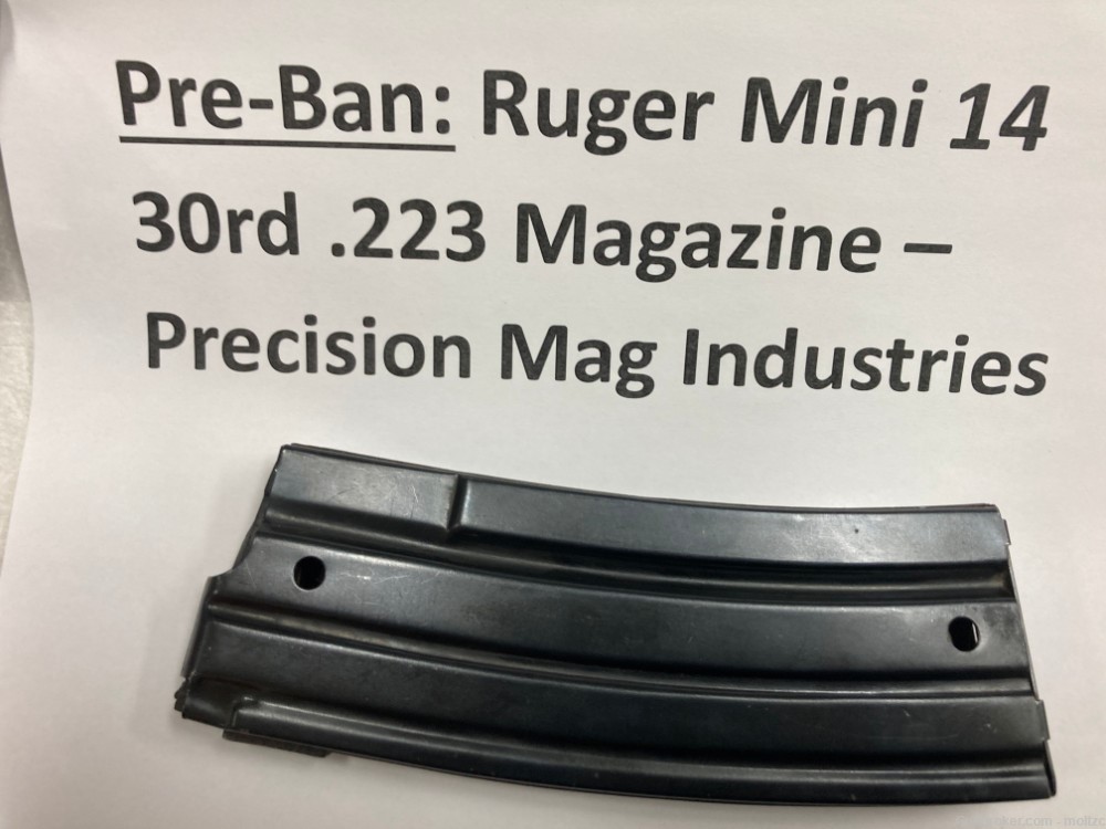 One (1) Pre-Ban Ruger Mini 14 Mag - 30rd – PMI Baseplate - Mass Ok!-img-0