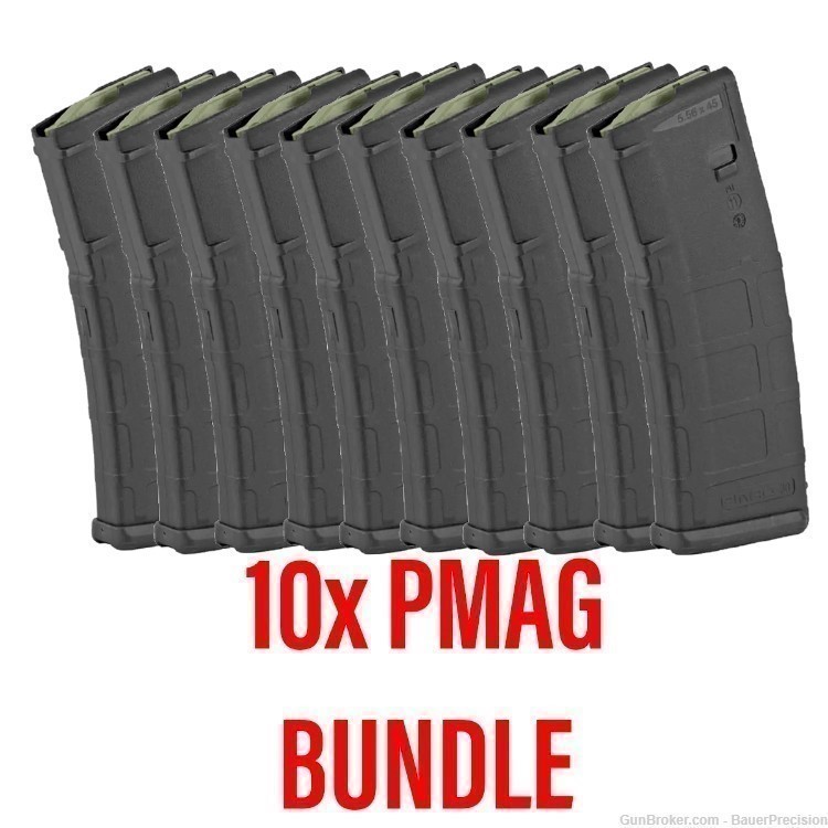 10x Value Bundle Magpul PMAG M2 MOE .223 / 5.56 Nato 30 Rd MAG571-BLK x10-img-0