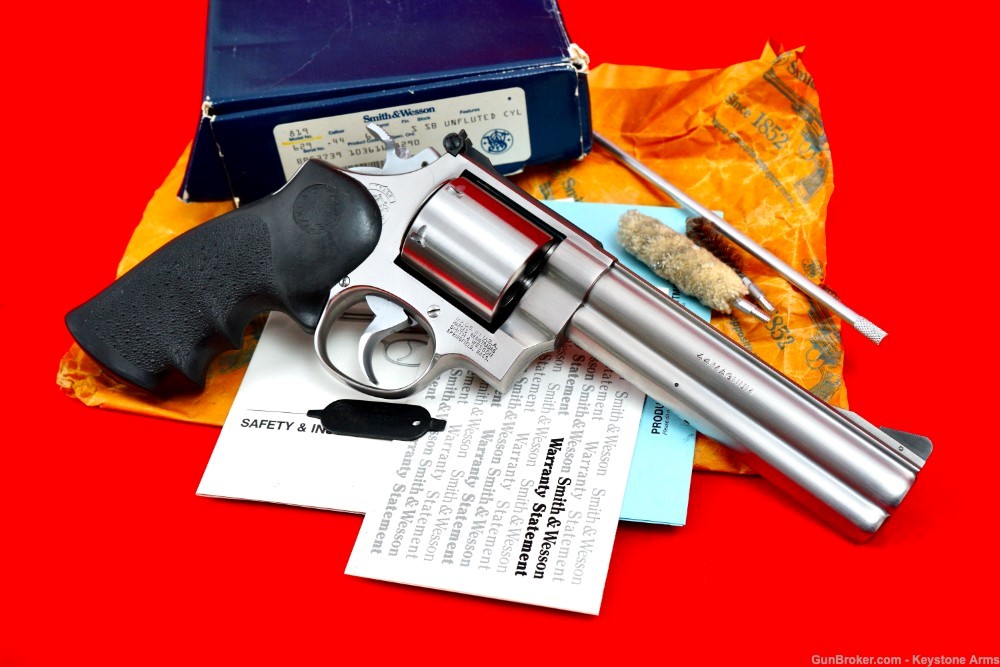 Ultra Rare Smith & Wesson 629 6" .44 Magnum Unfluted Cylinder ANIB-img-6