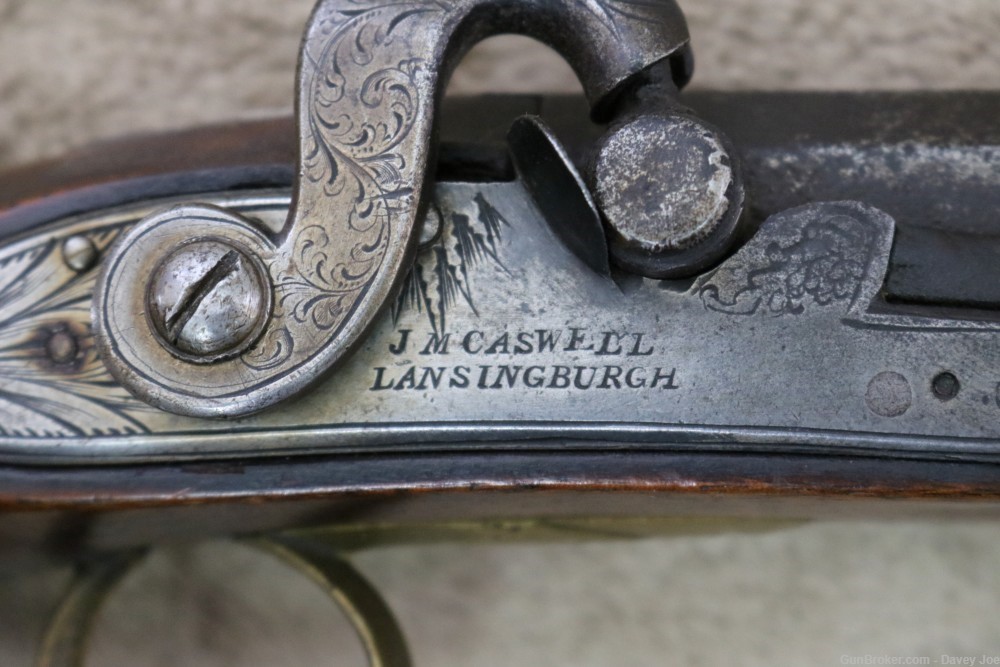 Beautiful JM Caswell full stock Kentucky rifle Early 1800's 30 cal squirrel-img-14