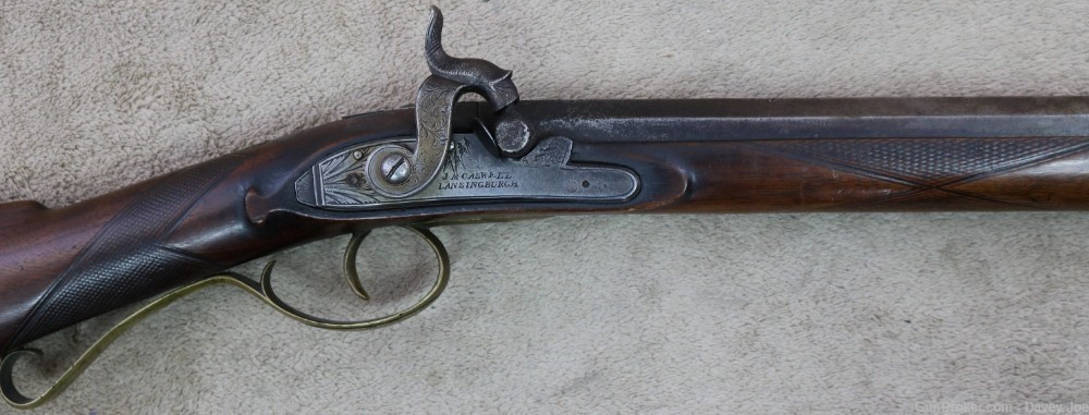 Beautiful JM Caswell full stock Kentucky rifle Early 1800's 30 cal squirrel-img-8