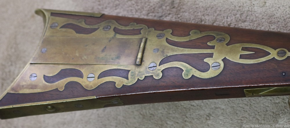 Beautiful JM Caswell full stock Kentucky rifle Early 1800's 30 cal squirrel-img-9