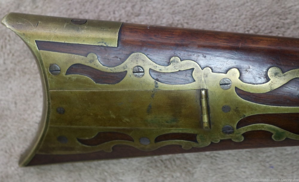 Beautiful JM Caswell full stock Kentucky rifle Early 1800's 30 cal squirrel-img-11