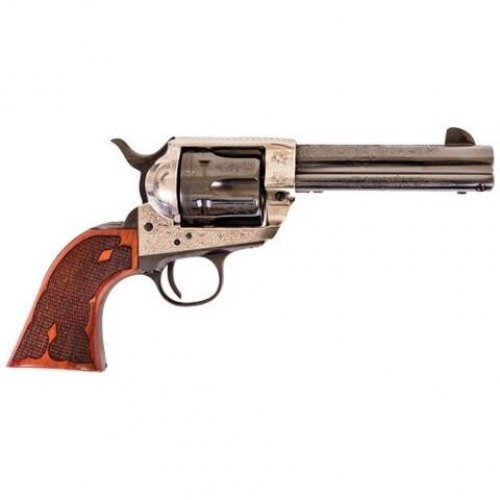 Cimarron Frontier Old Silver Frame Revolver .45...-img-0