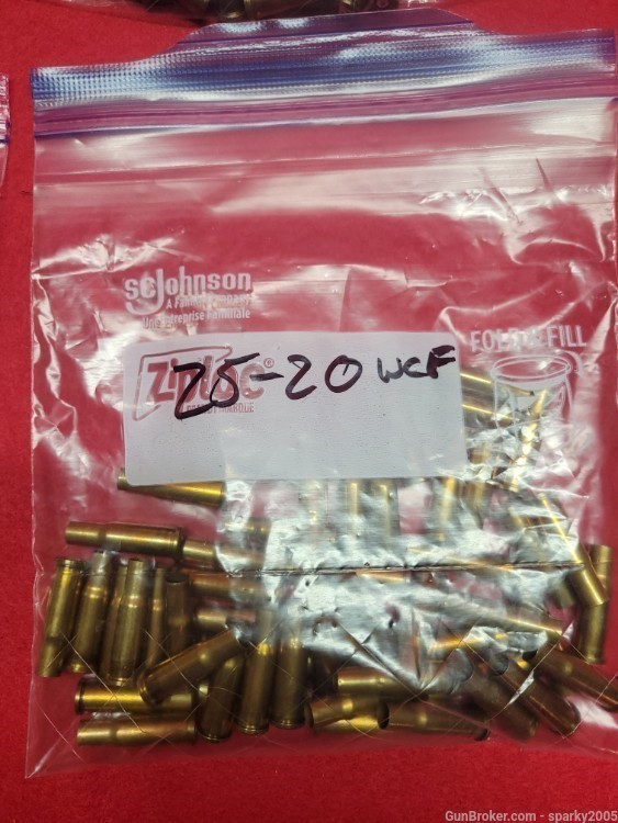 25-20 wcf brass  correct headstamps 50 count-img-0
