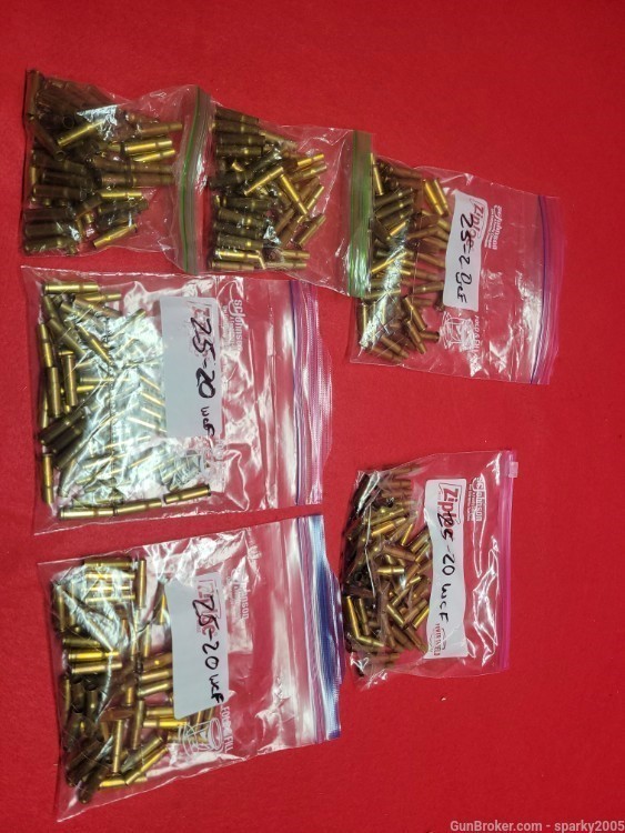 25-20 wcf brass  correct headstamps 50 count-img-2