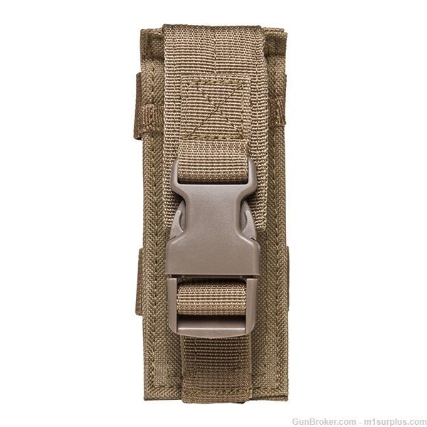 VISM 1 Pocket Tan MOLLE Belt Pouch fits S&W M&P Pistol Magazines-img-1