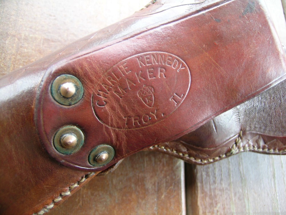 Nice Custom Tooled Leather Flap Holster For Colt 1860 Army  1861 Navy-img-8