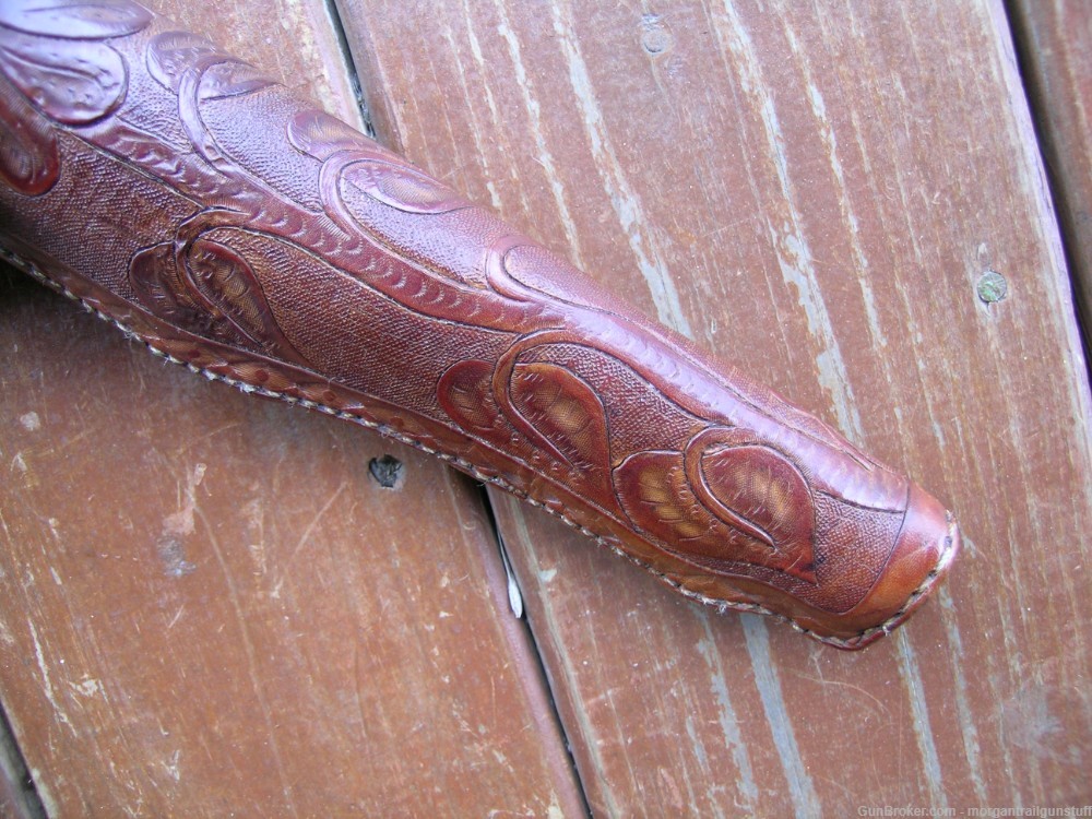 Nice Custom Tooled Leather Flap Holster For Colt 1860 Army  1861 Navy-img-1