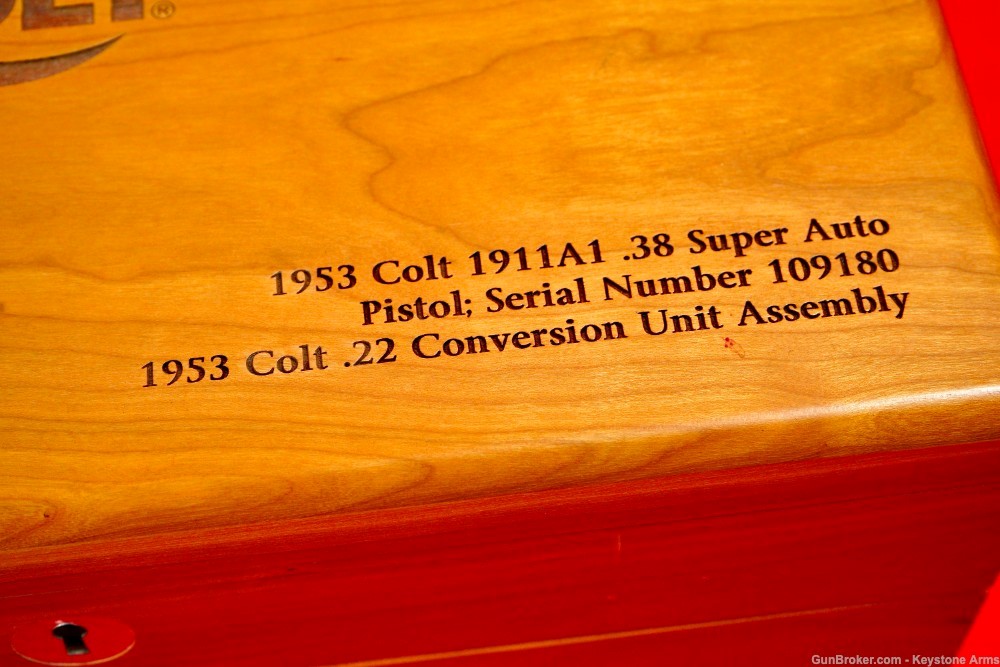 Rare 1953 Colt .38 Super w/ .22LR Conversion, Ivory Grips & Custom Case-img-26