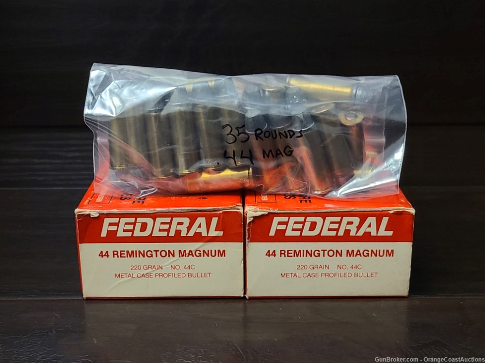 135 Rounds of Federal & W-W Super .44 Rem. Magnum 220gr. Metal Case Bullet -img-0