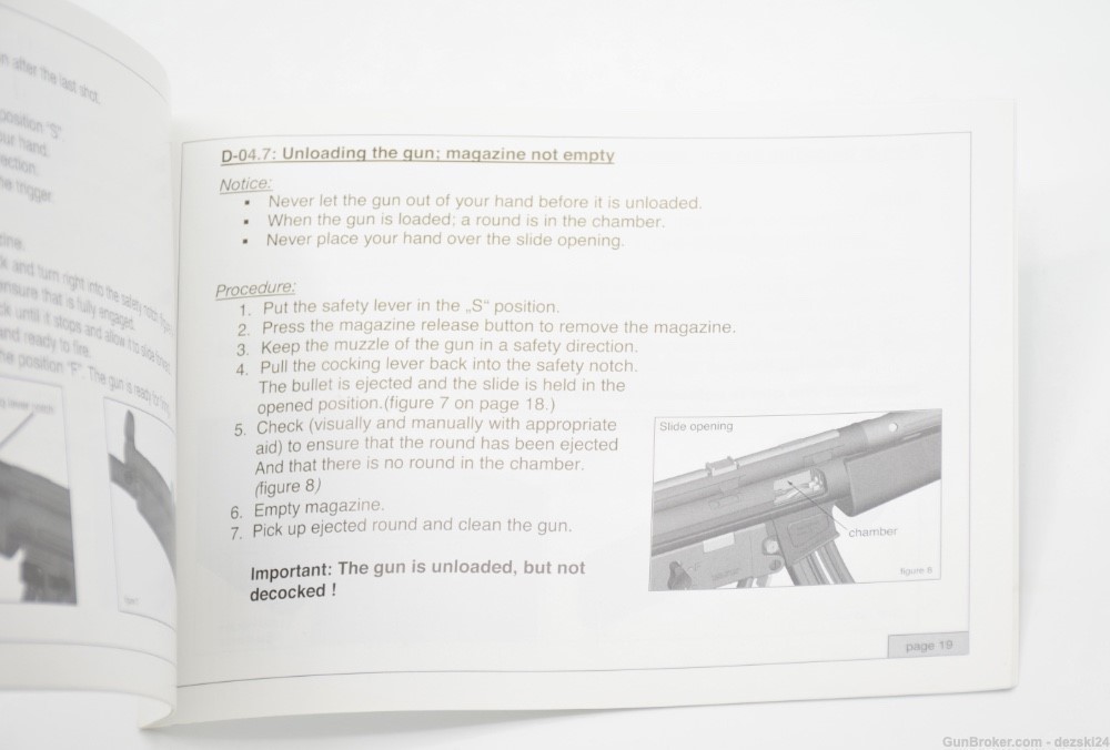 GERMAN SPORTS GUNS GSG-5 RIFLE MANUAL/INSTRUCTION BOOKLET/.22LR MP5 RIFLE-img-5