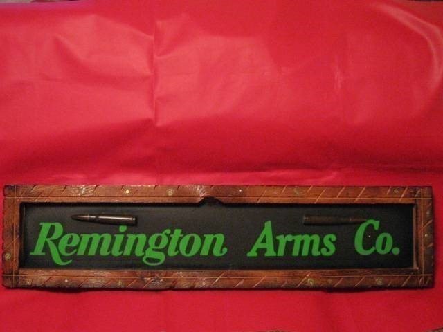 Remington Arms Company Sign Advertisement Display Made in U.S.A.-img-0