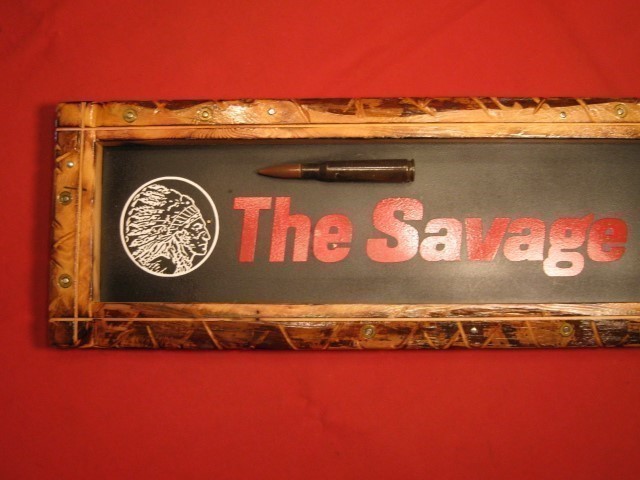 The Savage Arms Company Sign Advertisement Display Made in the U.S.A.-img-1