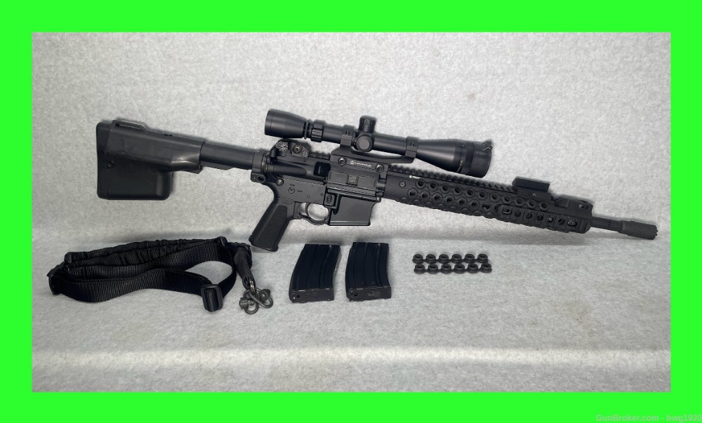 TROY Defense AR-15 CARBINE Semi Auto Rifle 5.56 AR15 LEUPOLD AR Scope-img-0