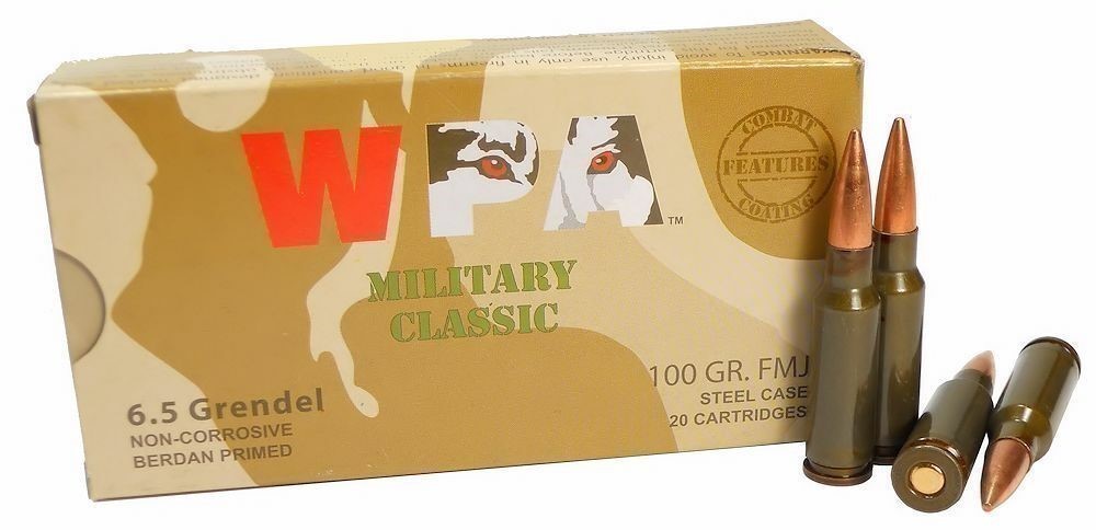 6.5 Grendel 100gr FMJ Wolf Performance Ammo 100rds NO CC FEES..-img-0