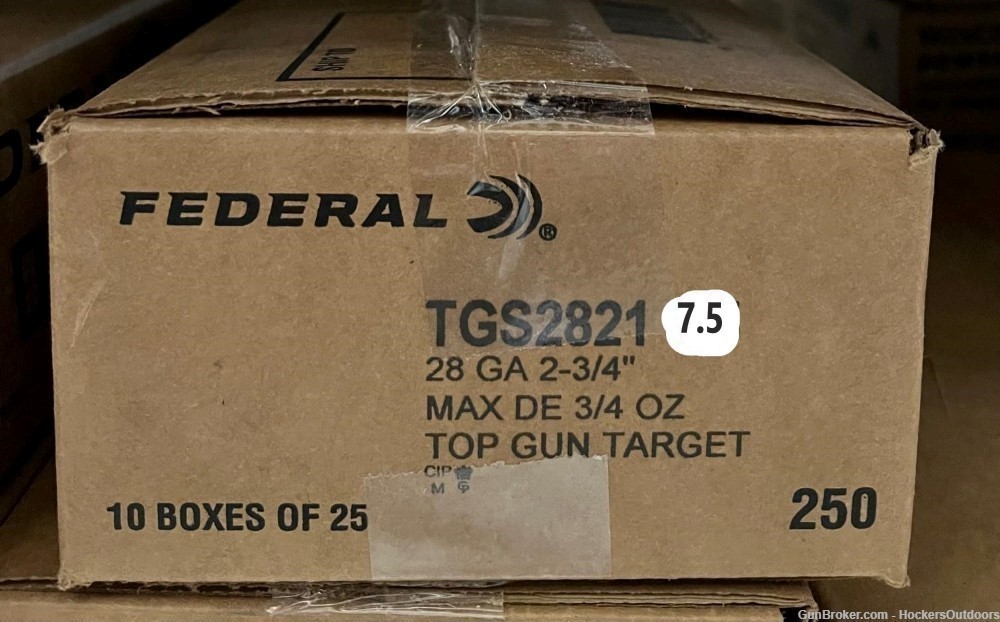 250 Rounds Federal TOP GUN 28Ga 2.75" #7.5 TGS2821-7.5-img-0