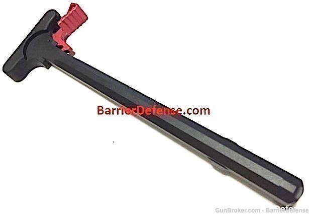 AR-15 Charging Handle with RED Triangular Tactical Latch AR15-img-0