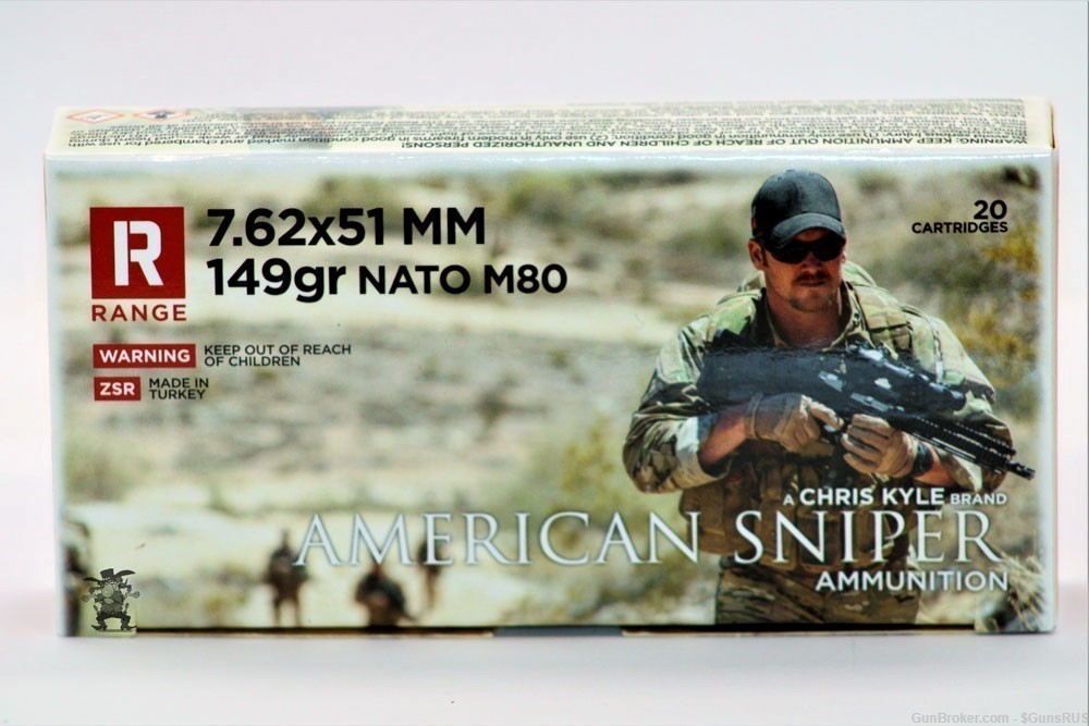 American Sniper a Chris Kyle Brand 149 Grain Brass M80 NATO 7.62x51 20 Rds-img-2