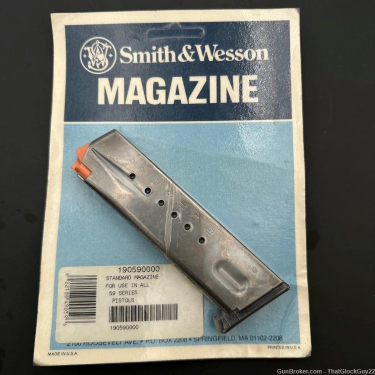 Preban Smith and Wesson 59 Series Magazine 15rd Clip Mag for 459 659 9mm-img-0
