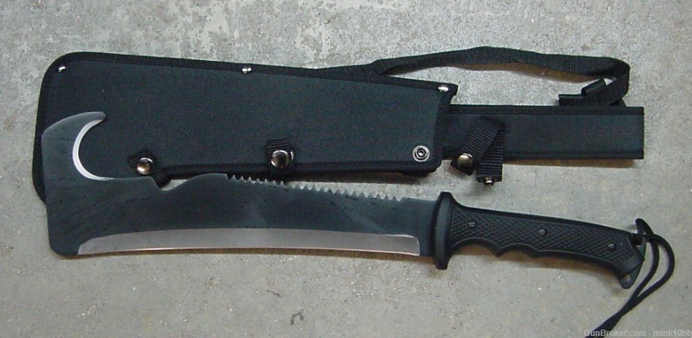 Tactical Machete With Hook & Saw-img-0